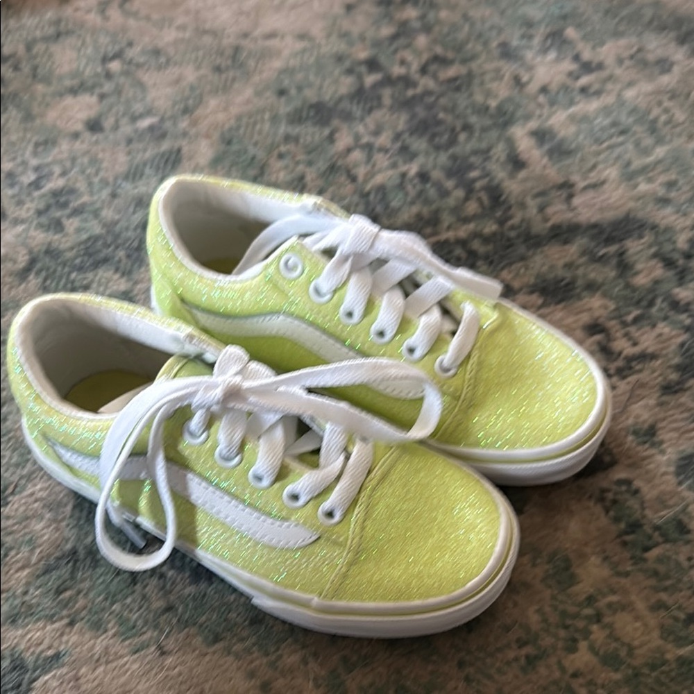 Vans Yellow and White Sneakers Classic Style